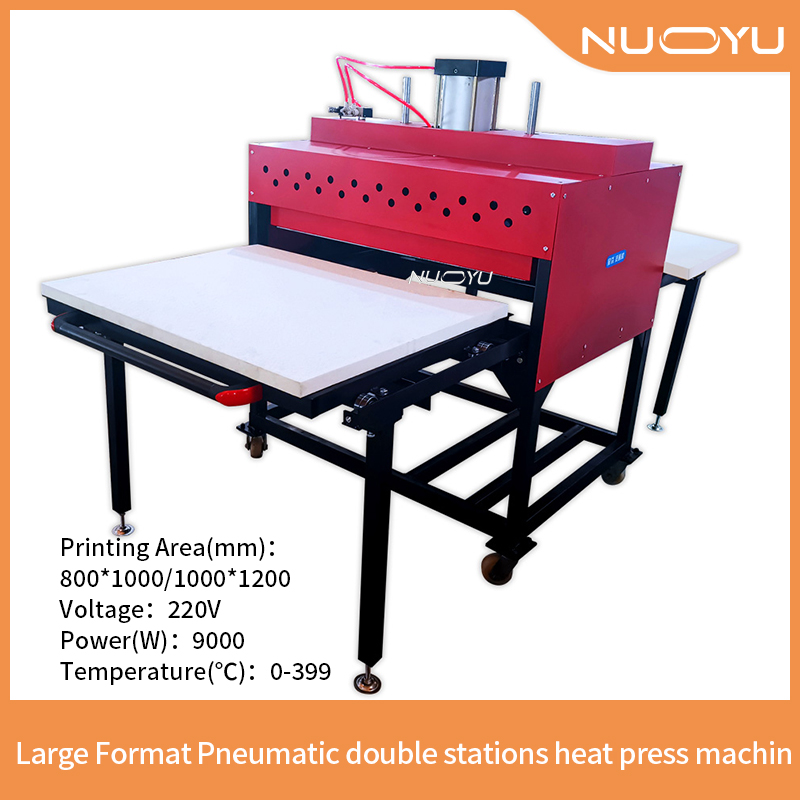 NY-044-Large Format Pneumatic double stations heat press machine